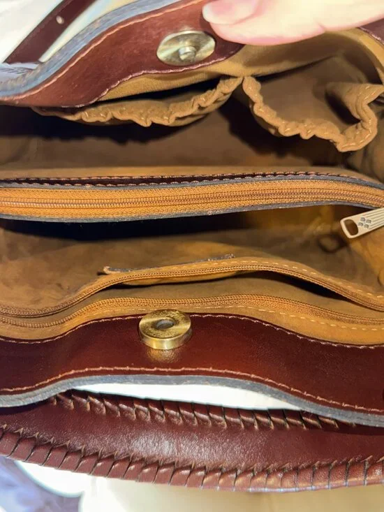 Patricia Nash Cavo Italian Leather Hobo Style Tote/Handbag - Picture 3 of 14